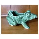 McCoy pottery frog planter, miniature frog