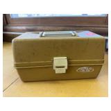 Tacklebox of hand tools, tweezers, exacto knives