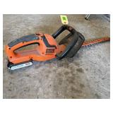 Black & Decker cordless hedge trimmer, charger