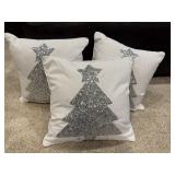 Glittery Christmas tree pillows (3)