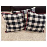 Buffalo plaid throw pillows (3)