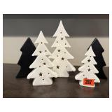 Ceramic black & white trees (5)