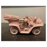 Vintage pink automobile planter
