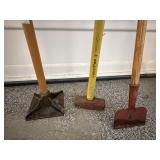 Sledge hammer, tamper, scraper