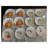 Fall pumpkin 'tidbit' plate/butter pats