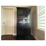 Black illuminated china hutch, no contents include