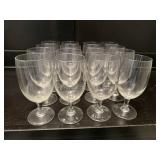 Clear glass stemware (16)