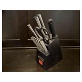 Oneida knife block, cutlery included