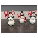 Ho, Ho, Ho snowman trio