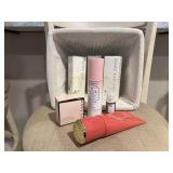 Lined basket, Mary Kay, beauty products
