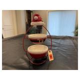 Tiered Santa serving stand