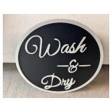 Wash & Dry wall sign