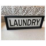 Laundry wall sign