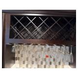 Champagne, wine, brandy, mixed lot of stem ware