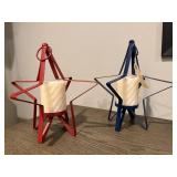 Hanging star candle holders (2)