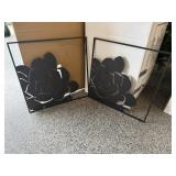 Metal flower wall decor