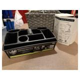 Car caddy, hands free mount, zip ties, basket