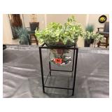 Wire planter, greenery included