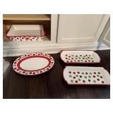 Celebrating Home stoneware platters, dishes (4)