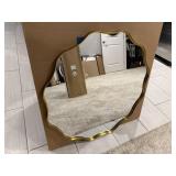 Scalloped wall mirror