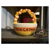 Trick or Treat candy dish, spider
