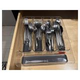 Tray of silverware
