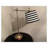 Striped adjustable table lamp