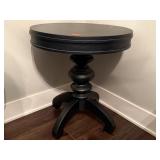 Round black table