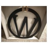 'W' monogram wall decor
