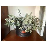 Covered canister, greenery