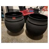 Metal flower pots (2)