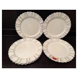 Pier 1 ruffled creme chargers