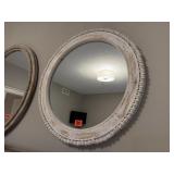 (right) round wall mirror