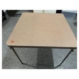 Folding card table