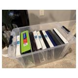 Tote of 3 ring binders