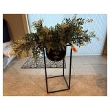 Plant stand, greenery included