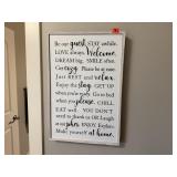 Be Our Guest wall decor