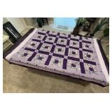 Purple Missouri Star tie quilt