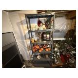 Plastic grey shelving unit, no contents included