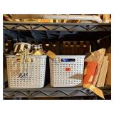 Shelf of ribbon, gift boxes