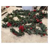 Storage tote, holiday garlands