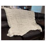 White plush throw blanket