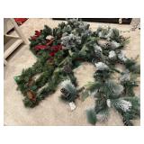 Tote of holiday garland, greenery