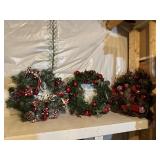Holiday wreaths, wreath hangers