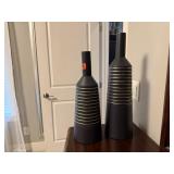 Black floor vases (2)