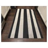 Striped exterior rug