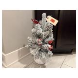 Flocked Christmas tree