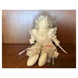 Country cottage lace bride doll