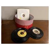Hat box, music records