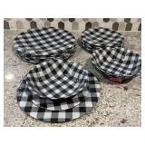 Melamine buffalo plaid dishes
